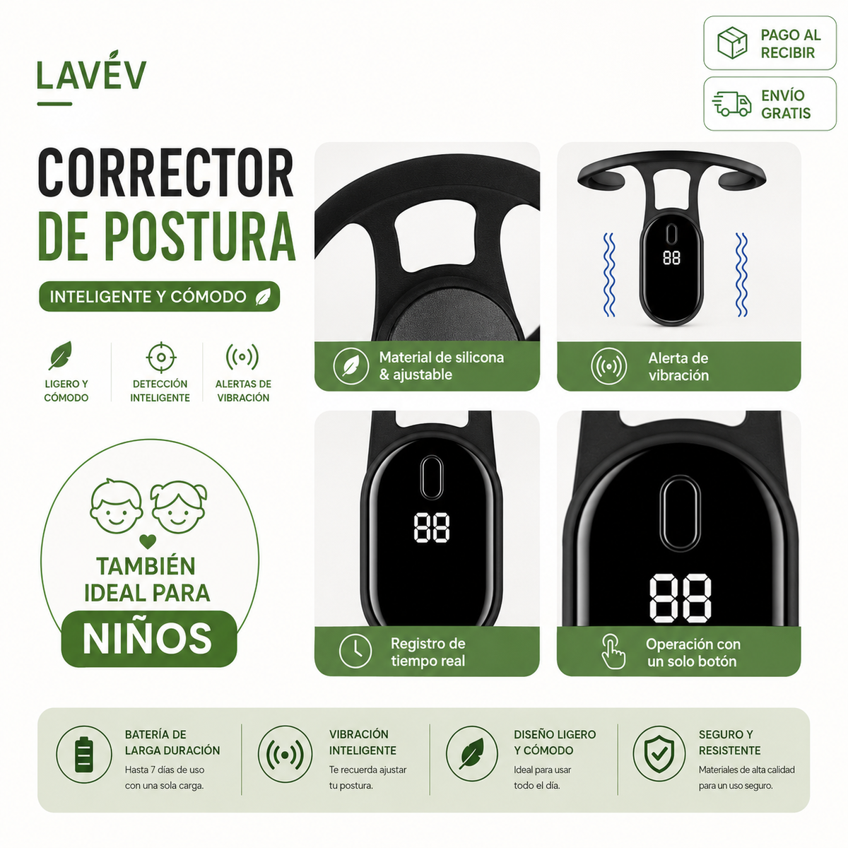 CORRECTOR DE POSTURA ULTRASÓNICO