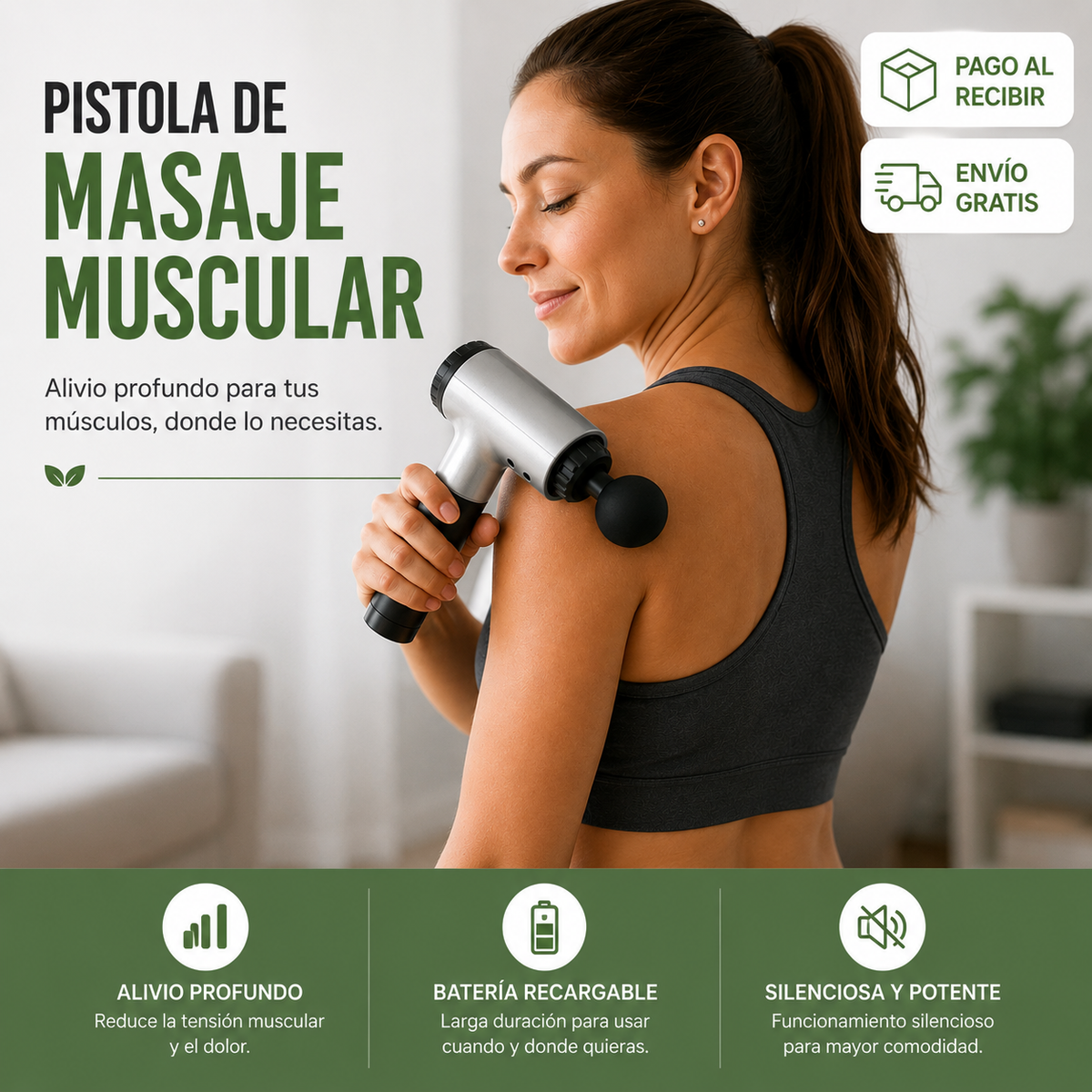 PISTOLA DE MASAJE MEDIANA