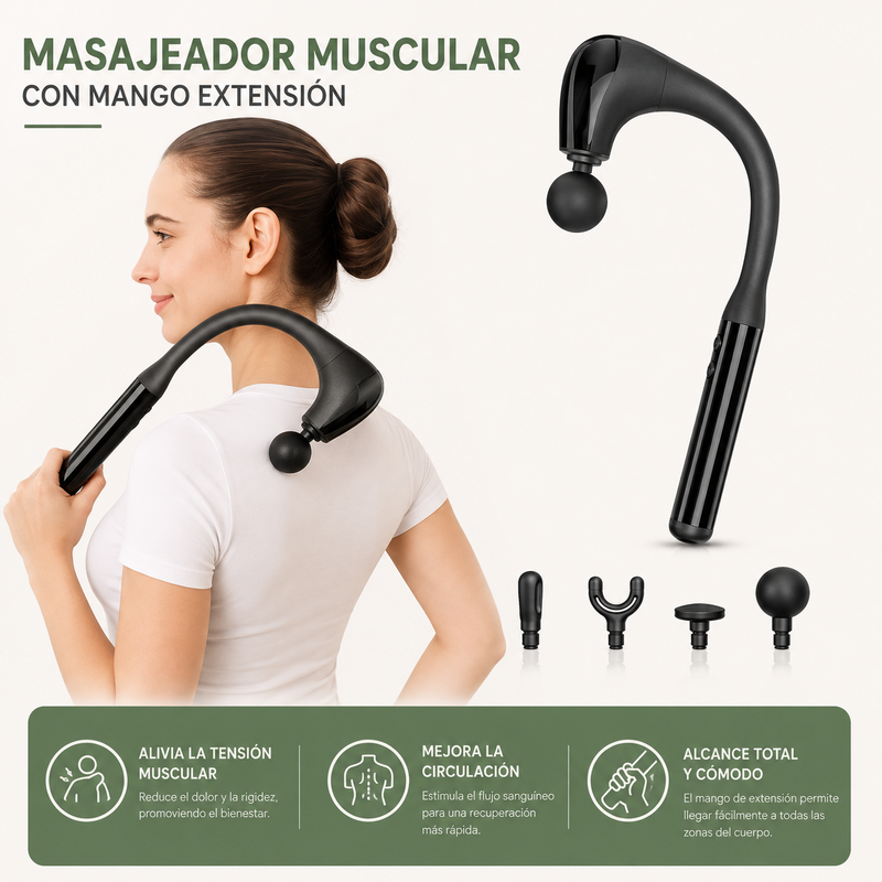 MASAJEADOR MUSCULAR CON MANGO