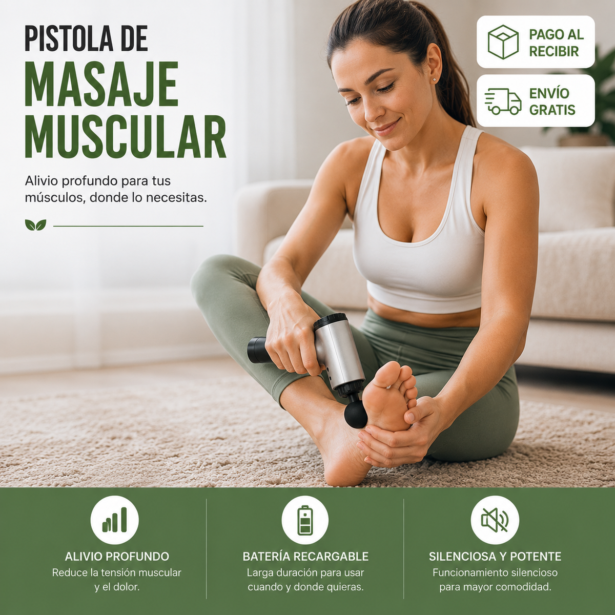 PISTOLA DE MASAJE MEDIANA