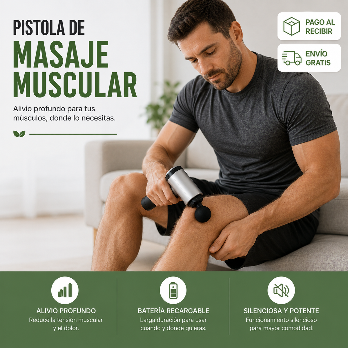 PISTOLA DE MASAJE MEDIANA