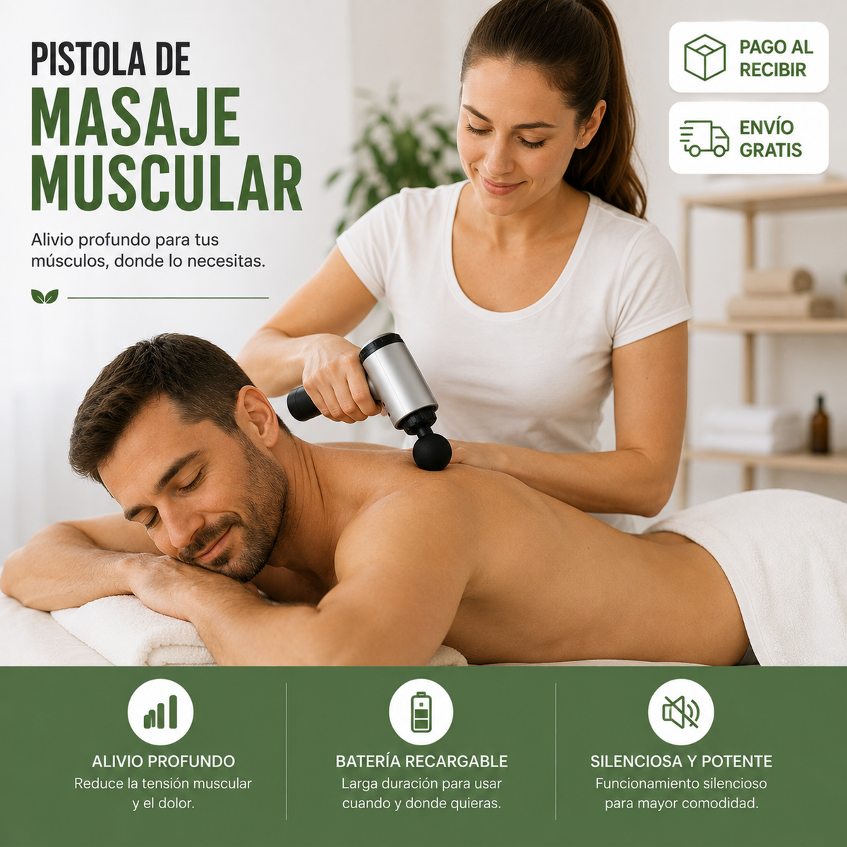PISTOLA DE MASAJE MEDIANA
