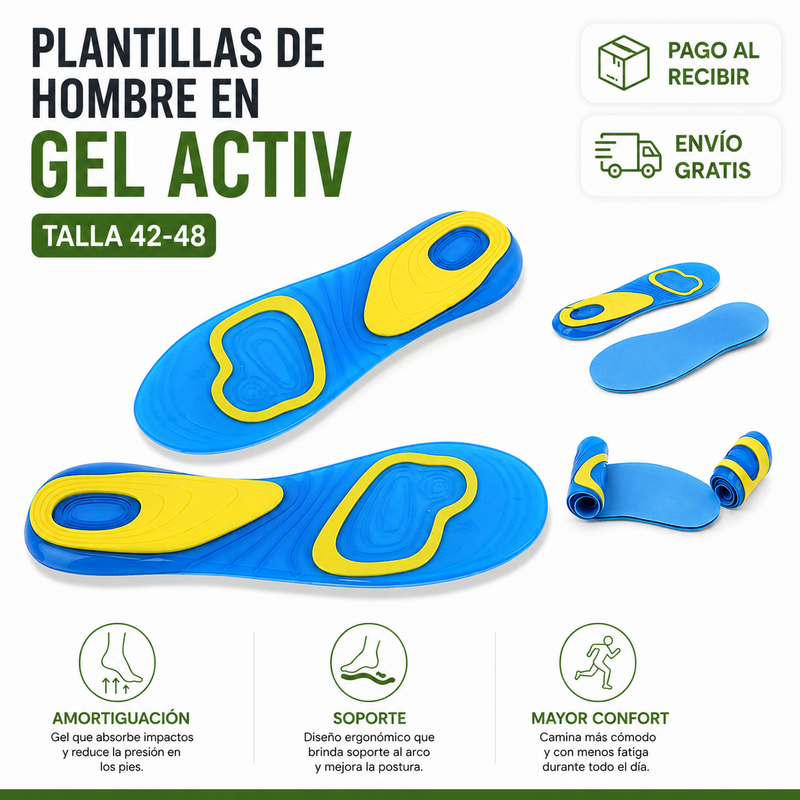 PLANTILLAS DE HOMBRE EN GEL ACTIV