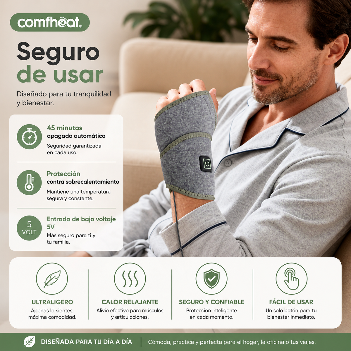ALMOHADILLA TÉRMICA PARA MUÑECAS Y TOBILLOS