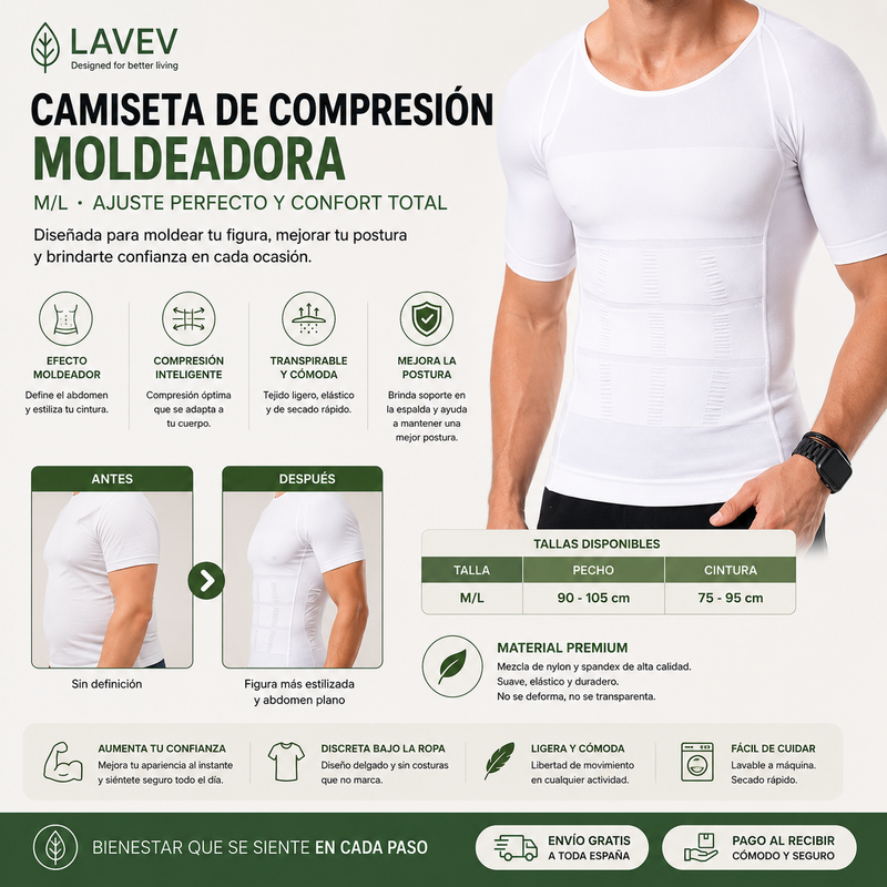 CAMISETA DE COMPRESIÓN MOLDEADORA
