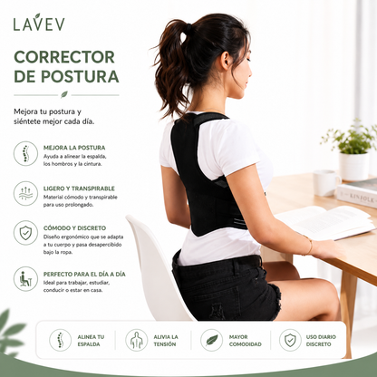 CORRECTOR DE POSTURA ORTOPÉDICO AJUSTABLE