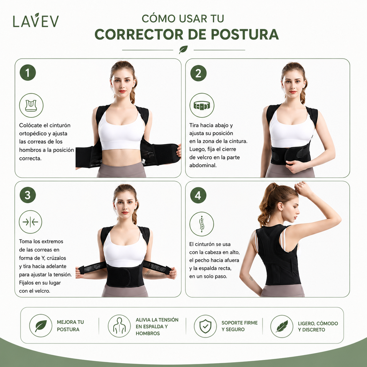 CORRECTOR DE POSTURA PARA MUJER