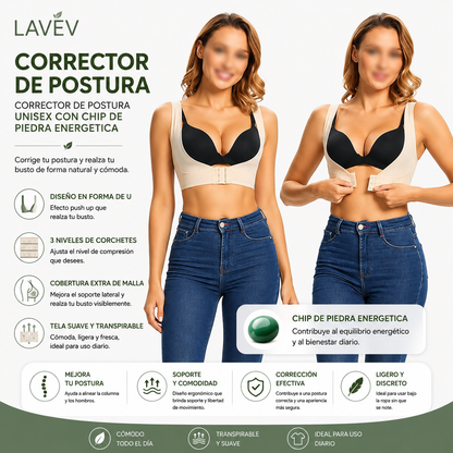 CORRECTOR DE POSTURA UNISEX CON CHIP DE PIEDRA ENERGETICA