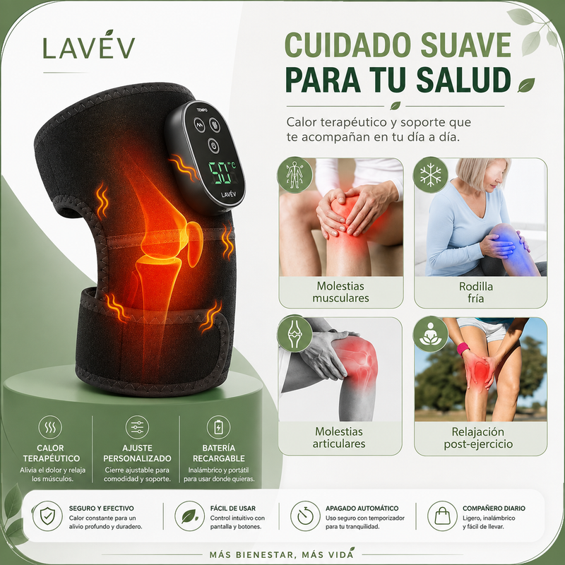 MASAJEADOR DE RODILLA CON CALEFACTOR
