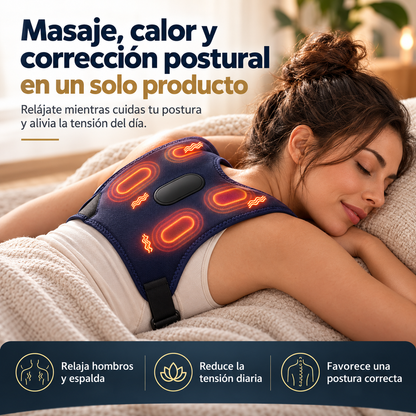 Corrector de Espalda con Masaje y Calor