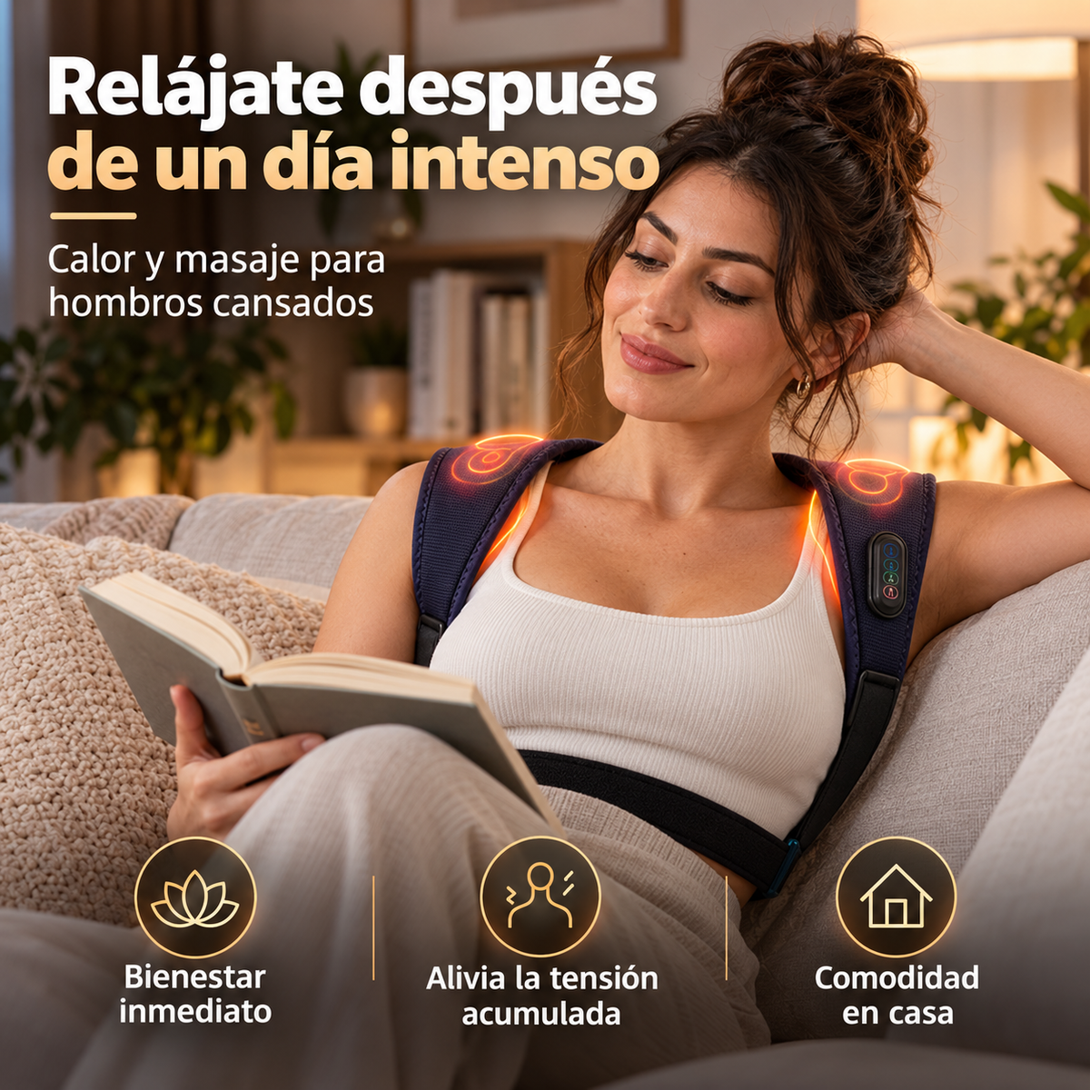 Corrector de Espalda con Masaje y Calor